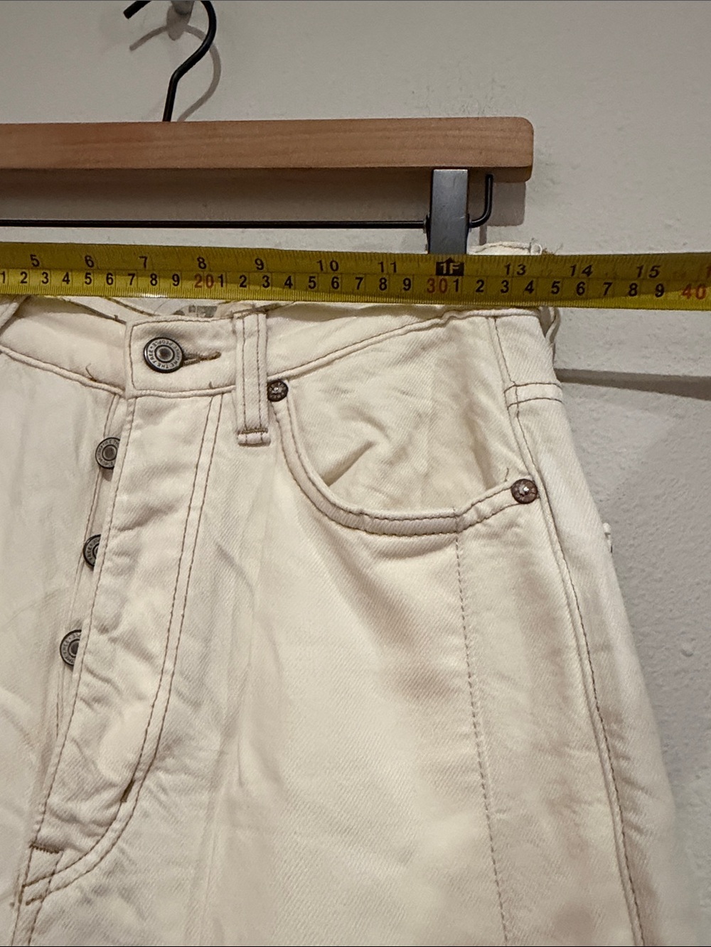 We The Free High-Rise Wide Leg Jeans in Cream - Picture 3 of 14